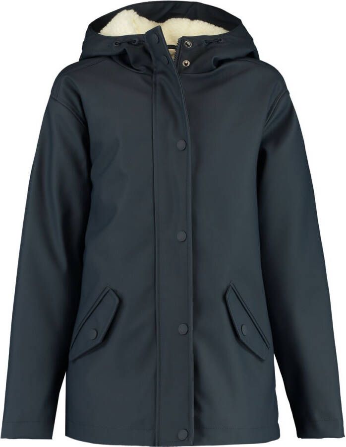 America Today unisex regenjas Janice Teddy JR donkerblauw Meisjes Gerecycled polyester (duurzaam) Capuchon 170 176