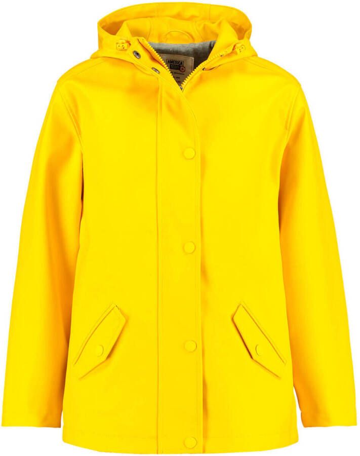 America Today unisex regenjas Jade JR geel Polyester Capuchon 110 116