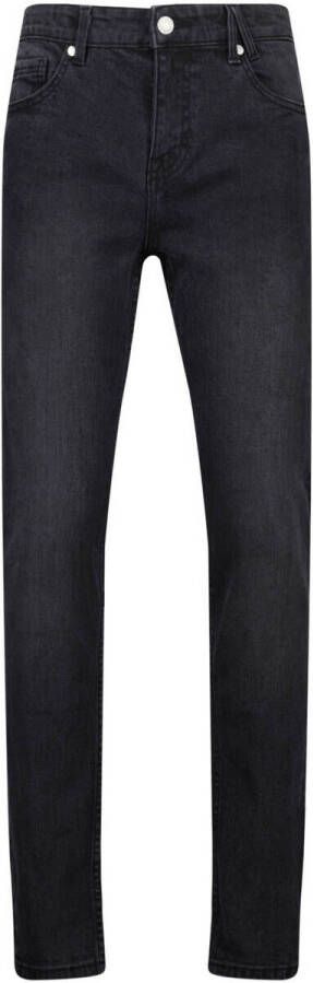 America Today slim fit jeans black denim Zwart Jongens Stretchdenim Effen 122 128
