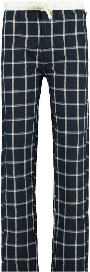 America Today geruite regular fit pyjamabroek Lake donkerblauw wit Jongens Katoen 122 128