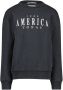 America Today sweater Simmy Crew JR met logo zwart - Thumbnail 2