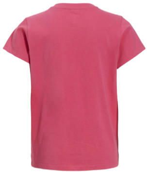 Anytime basic T-shirt roze Meisjes Katoen Ronde hals Effen 110 116