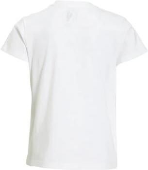 Anytime basic T-shirt wit Meisjes Katoen Ronde hals Effen 122 128