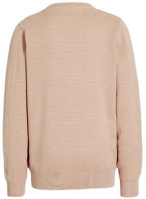 Anytime gebreide trui met textuur beige Jongens Katoen Ronde hals Effen 134 140 - Foto 3