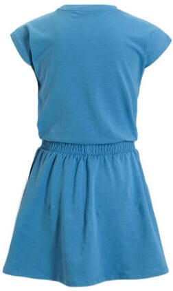Anytime jurk met printopdruk blauw Meisjes Katoen Ronde hals Printopdruk 134 140