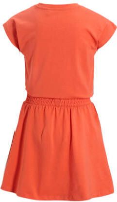 Anytime jurk met printopdruk oranje Meisjes Katoen Ronde hals Printopdruk 134 140
