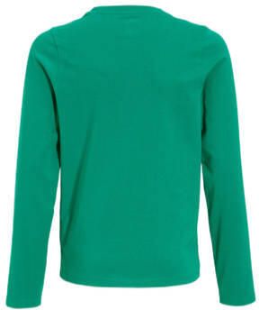 Anytime longsleeve met tekstopdruk groen Jongens Katoen Ronde hals Tekst 110 116