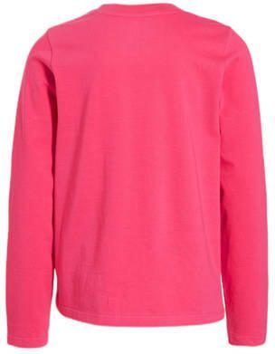 Anytime longsleeve T-shirt roze Meisjes Katoen Ronde hals Effen 134 140 - Foto 2
