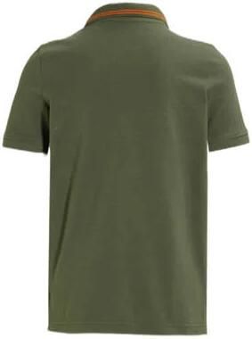 Anytime piqué polo khaki oranje Groen Jongens Katoen Klassieke kraag Effen 110 116