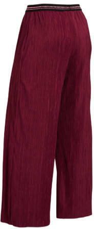 Anytime plisse wide leg broek bordeauxrood Meisjes Polyester Effen 110 116 - Foto 1