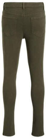 Anytime skinny jeans khaki Groen Meisjes Stretchdenim 104 - Foto 4