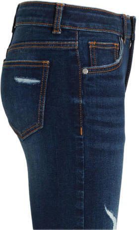 Anytime slim fit jeans dark blue Blauw Jongens Denim Effen 104