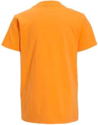 Anytime T-shirt met printopdruk oranje Katoen Ronde hals 158 164