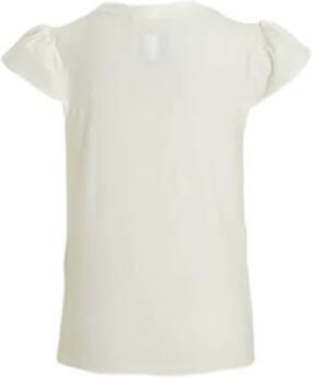 Anytime T-shirt met printopdruk wit Meisjes Katoen Ronde hals Printopdruk 110 116