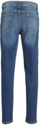 Anytime tapered slim fit jeans donkerblauw Jongens Denim Effen 104