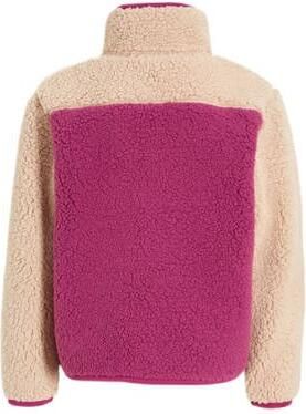 Anytime teddy fleece vest magenta beige Paars Meerkleurig 110 116