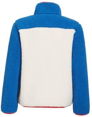 Anytime teddy fleece vest wit blauw Beige Meisjes Polyester Opstaande kraag 110 116 - Foto 3