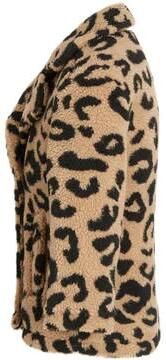 Anytime teddy jas met panterprint bruin Meisjes Polyester Reverskraag Panterprint 110 116 - Foto 4