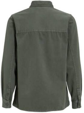 Anytime twill overhemd khaki Groen Jongens Katoen Klassieke kraag Effen 104