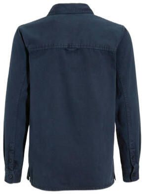Anytime twill overhemd navy Blauw Jongens Katoen Klassieke kraag Effen 104