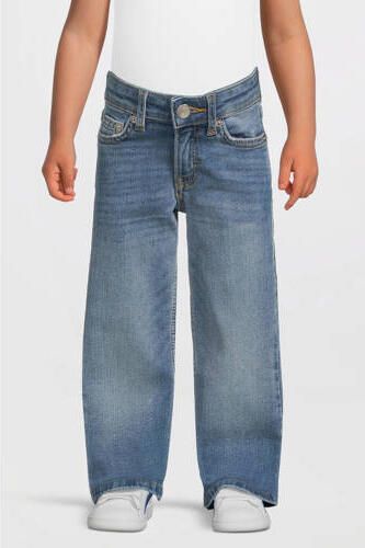 Anytime wide leg jeans medium blauw Meisjes Denim Effen