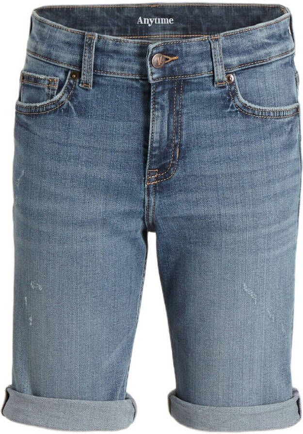 Anytime denim short blauw Jongens Katoen Effen 116