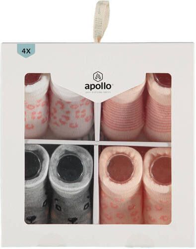 Apollo new born sokken set van 4 in een geschenkset multi 0-3 mnd - Foto 2