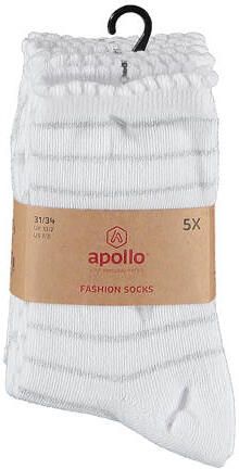 Apollo sokken met all-over print set van 10 wit Meisjes Katoen All over print 31-34 - Foto 2