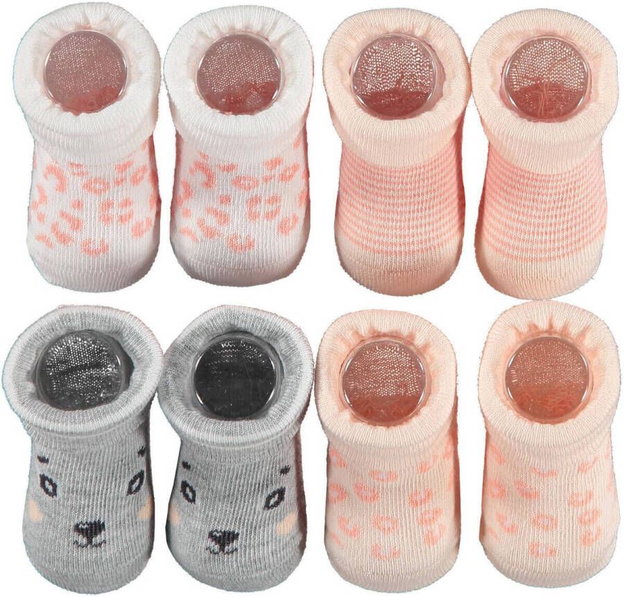Apollo new born sokken set van 4 in een geschenkset multi 0-3 mnd