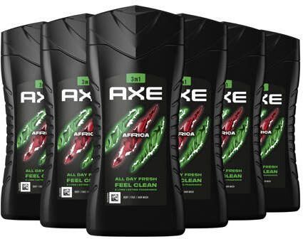 Axe Africa 3-in-1 douchegel 6 x 250 ml | Douchegel van