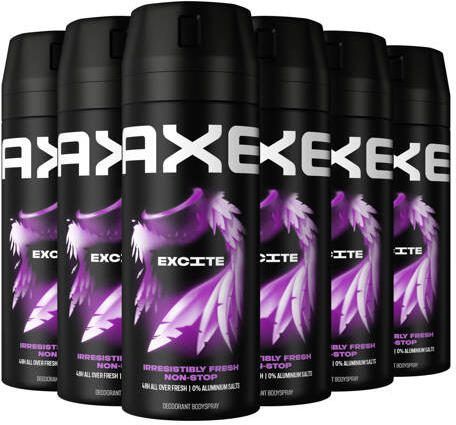 Axe Excite deodorant bodyspray 6 x 150 ml | Deodorant van - Foto 3