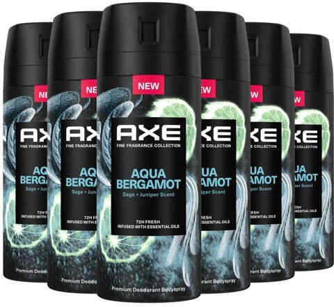 Axe Fine Fragrance Collection Aqua Bergamot premium deodorant bodyspray 6 x 150 ml