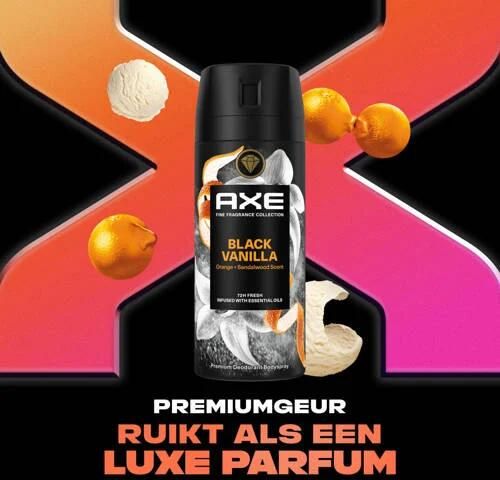 Axe Fine Fragrance Collection Black Vanilla premium deodorant bodyspray 6 x 150 ml - Foto 2