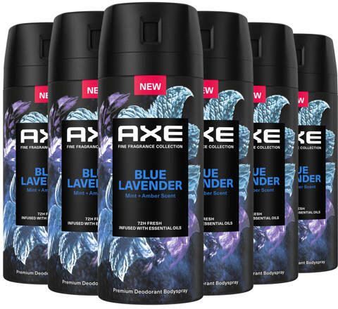 Axe Fine Fragrance Collection Blue Lavender premium deodorant bodyspray 6 x 150 ml