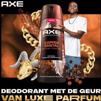 Axe Fine Fragrance Collection Copper Santal premium deodorant bodyspray 6 x 150 ml