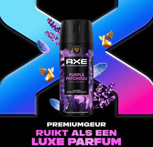Axe Fine Fragrance Collection Purple Patchouli premium deodorant bodyspray 6 x 150 ml