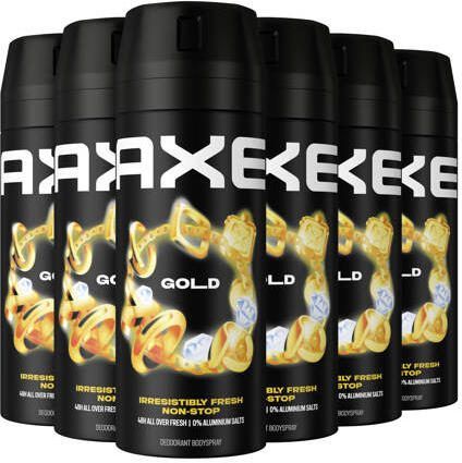 Axe Gold deodorant bodyspray 6 x 150 ml | Deodorant van - Foto 3