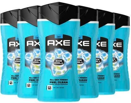 Axe Ice Chill 3-in-1 douchegel voordeelverpakking 6 x 250 ml