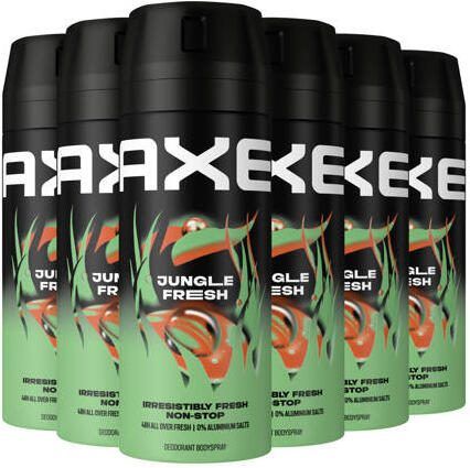 Axe Jungle Fresh deodorant bodyspray 6 x 150 ml | Deodorant van - Foto 3