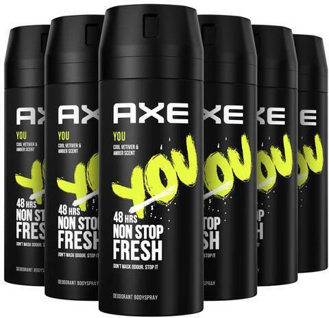 Axe You deodorant bodyspray 6 x 150 ml | Deodorant van - Foto 3