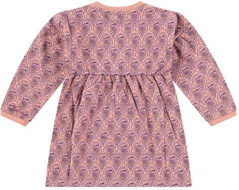 Babyface A-lijn jurk met all over print roze blauw Meisjes Stretchkatoen (duurzaam) Ronde hals 80 - Foto 1