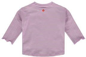Babyface baby gestreepte longsleeve paars Meisjes Stretchkatoen Ronde hals 68