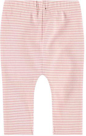 Babyface baby gestreepte regular fit broek roze wit Katoen 62 - Foto 2