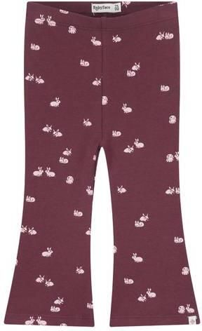 Babyface flared broek met print bordeauxrood Paars Meisjes Katoen All over print
