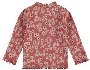 Babyface gebloemde longsleeve brique ecru Oranje Meisjes Stretchkatoen Ronde hals 128