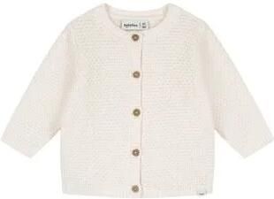 Babyface gebreid vest beige Katoen Ronde hals Effen