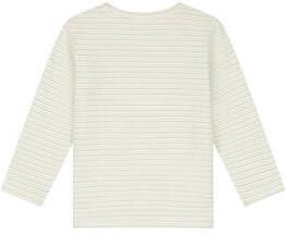 Babyface gestreepte longsleeve beige Jongens Stretchkatoen Ronde hals Streep