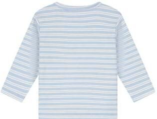 Babyface gestreepte longsleeve lichtblauw Stretchkatoen Ronde hals