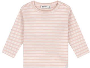 Babyface gestreepte longsleeve lichtroze Stretchkatoen Ronde hals