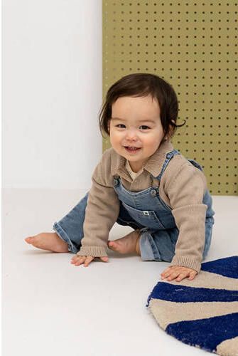Babyface katoenen gebreide trui beige Effen